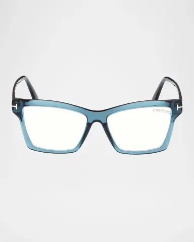 Tom Ford Men's Acetate Square Blue-Block Frames | Thumbnail 3 Tom Ford Men's Acetate Square Blue-Block Frames | Thumbnail 3