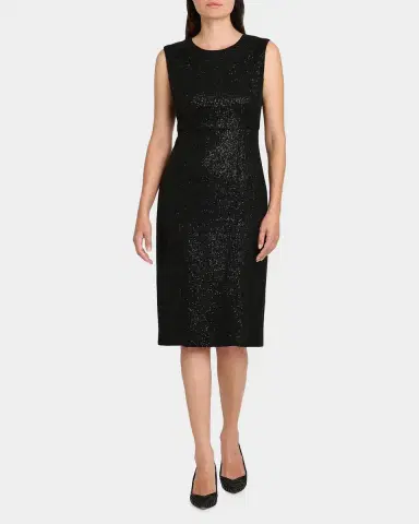 Kiton Metallic Sheath Knee-Length Dress | Thumbnail 2