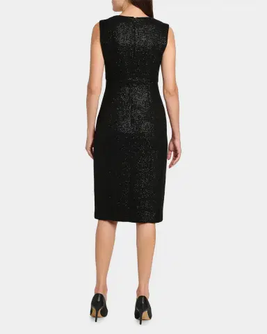 Kiton Metallic Sheath Knee-Length Dress | Thumbnail 3