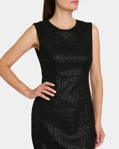 Kiton Metallic Sheath Knee-Length Dress | Thumbnail 5