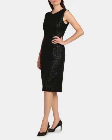 Kiton Metallic Sheath Knee-Length Dress | Thumbnail 7