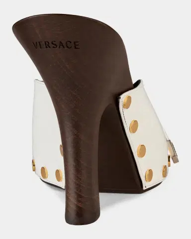 Versace Sassi 105mm Patent Leather Clogs | Thumbnail 2