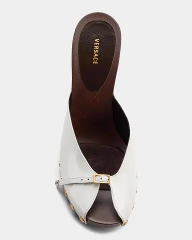 Versace Sassi 105mm Patent Leather Clogs | Thumbnail 4