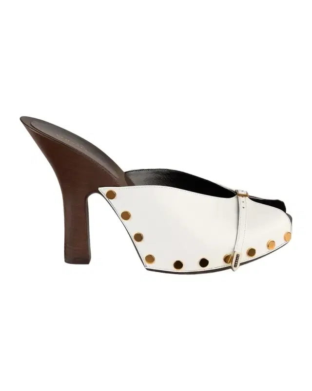 Versace Sassi 105mm Patent Leather Clogs