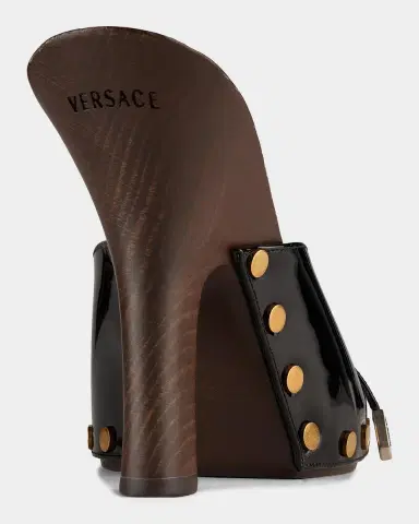 Versace Sassi 105mm Patent Leather Clogs | Thumbnail 2