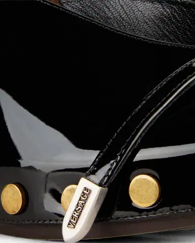 Versace Sassi 105mm Patent Leather Clogs | Thumbnail 3