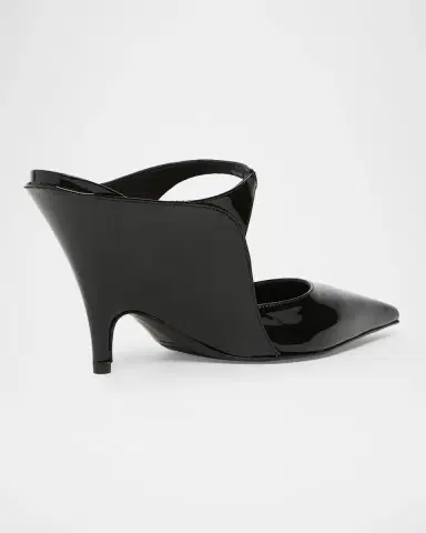 Ferragamo 95mm Jasir Patent Leather Mule Pumps | Thumbnail 4 Ferragamo 95mm Jasir Patent Leather Mule Pumps | Thumbnail 4