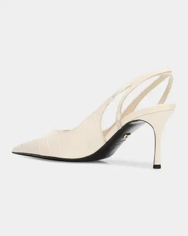 Ferragamo Dafne 70MM Croc-Embossed Slingback Pumps | Thumbnail 4 Ferragamo Dafne 70MM Croc-Embossed Slingback Pumps | Thumbnail 4