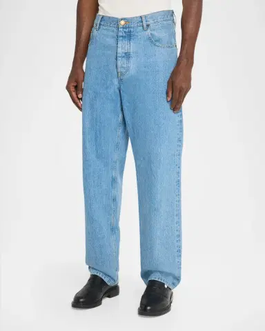 Thom Browne Men's Washed Selvedge Denim Straight-Leg Jeans | Thumbnail 4 Thom Browne Men's Washed Selvedge Denim Straight-Leg Jeans | Thumbnail 4