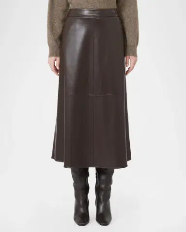 Max Mara Faux-Leather Midi Skirt | Thumbnail 3 Max Mara Faux-Leather Midi Skirt | Thumbnail 3
