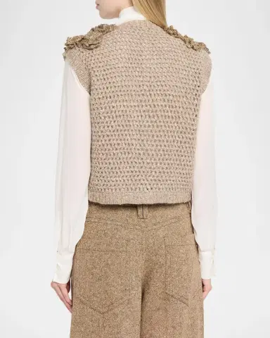 Brunello Cucinelli Cashmere-Blend Sequin Knitted Vest | Thumbnail 3 Brunello Cucinelli Cashmere-Blend Sequin Knitted Vest | Thumbnail 3