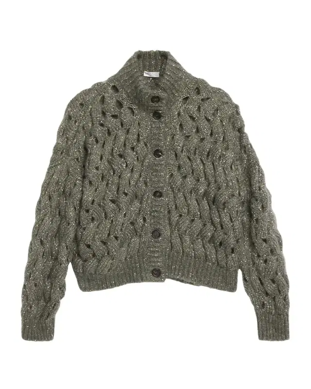Ocean Waves Diamante Mohair Cardigan Ocean Waves Diamante Mohair Cardigan