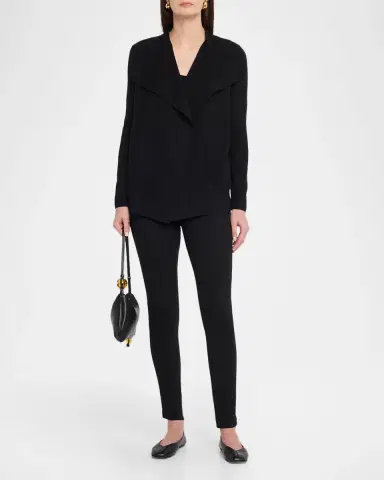 Neiman Marcus Cashmere Draped-Front Cardigan | Thumbnail 2 Neiman Marcus Cashmere Draped-Front Cardigan | Thumbnail 2