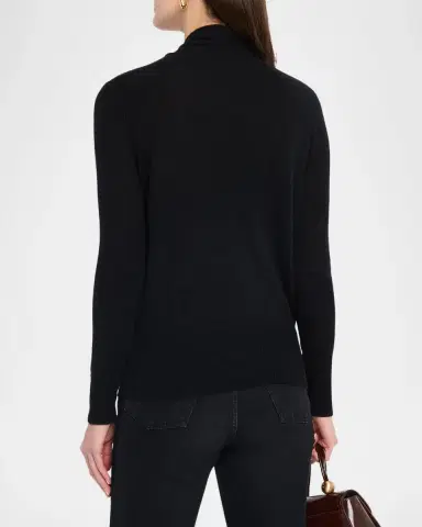 Neiman Marcus Wrap-Front Cashmere Top | Thumbnail 3 Neiman Marcus Wrap-Front Cashmere Top | Thumbnail 3