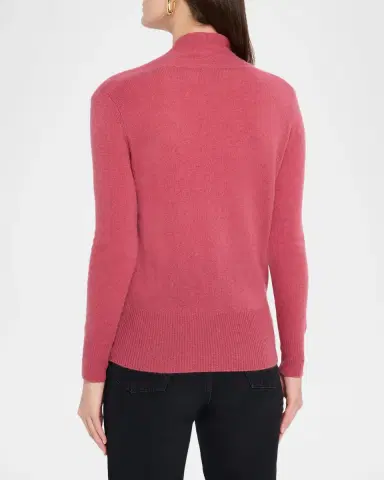Neiman Marcus Wrap-Front Cashmere Top | Thumbnail 3 Neiman Marcus Wrap-Front Cashmere Top | Thumbnail 3