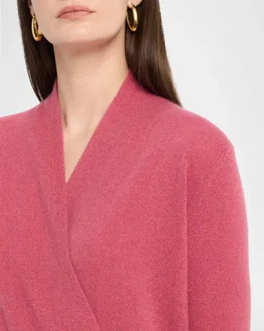 Neiman Marcus Wrap-Front Cashmere Top | Thumbnail 5 Neiman Marcus Wrap-Front Cashmere Top | Thumbnail 5