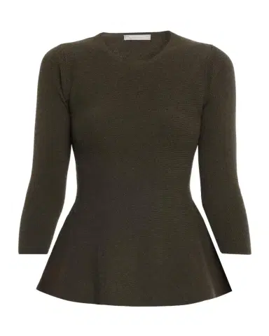 Neiman Marcus Cashmere Peplum Top | Thumbnail 1 Neiman Marcus Cashmere Peplum Top | Thumbnail 1