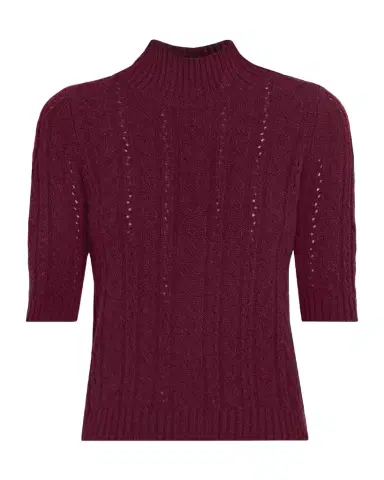 Neiman Marcus Cable-Knit Shrunken Cashmere Sweater | Thumbnail 1 Neiman Marcus Cable-Knit Shrunken Cashmere Sweater | Thumbnail 1