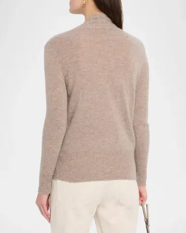 Neiman Marcus Wrap-Front Cashmere Top | Thumbnail 3 Neiman Marcus Wrap-Front Cashmere Top | Thumbnail 3