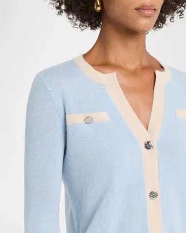 Neiman Marcus Cashmere V-Neck Cardigan | Thumbnail 4 Neiman Marcus Cashmere V-Neck Cardigan | Thumbnail 4
