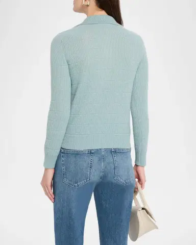 Neiman Marcus Cashmere Polo Sweater | Thumbnail 3 Neiman Marcus Cashmere Polo Sweater | Thumbnail 3