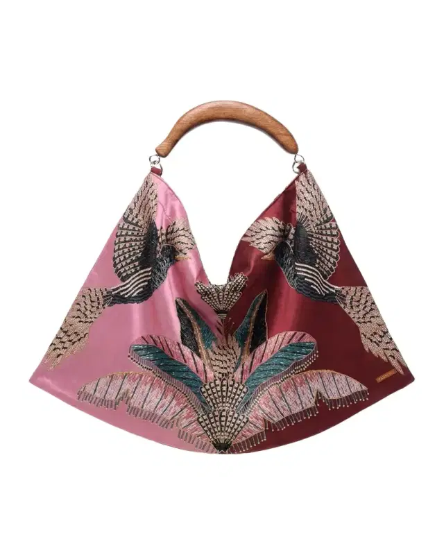 Farm Rio Botanical-Print Scarf Hobo Bag
