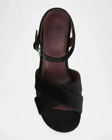Vince 80mm Ericka Velvet Platform Sandals | Thumbnail 4