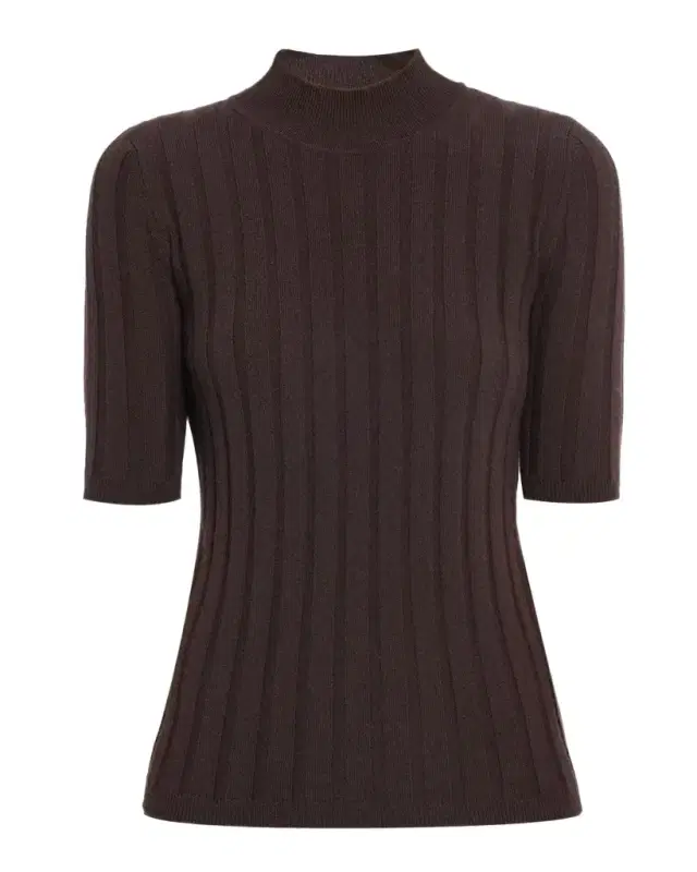 Neiman Marcus Ribbed Cashmere Elbow-Sleeve Sweater