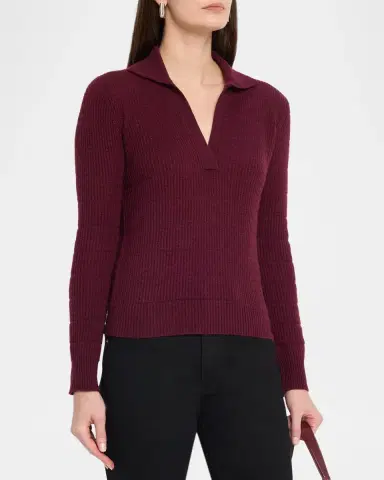 Neiman Marcus Cashmere Polo Sweater | Thumbnail 4 Neiman Marcus Cashmere Polo Sweater | Thumbnail 4
