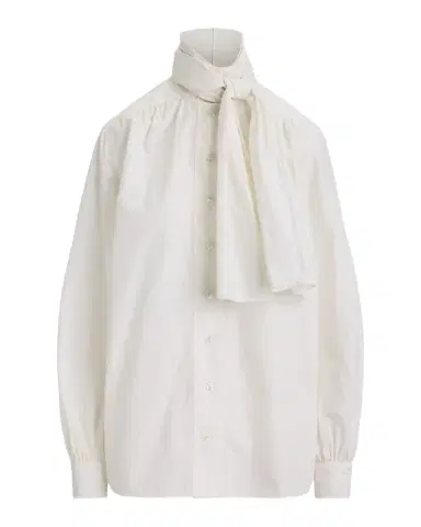 Ralph Lauren Collection Dara Tie-Neck Poplin Blouse | Thumbnail 1
