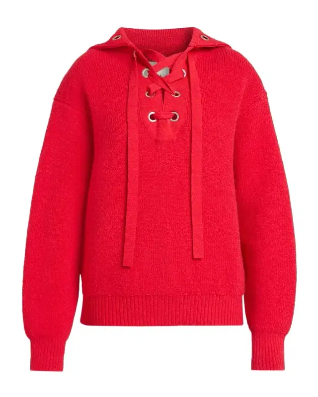 Isabel Marant Ydalia Laced Wool Rib Sweater