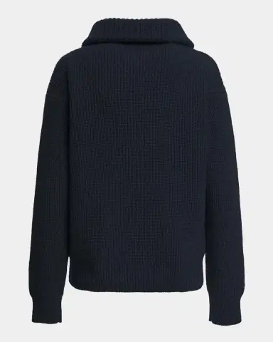 Malo Men's Cashmere Rib Half-Zip Polo Sweater | Thumbnail 2 Malo Men's Cashmere Rib Half-Zip Polo Sweater | Thumbnail 2