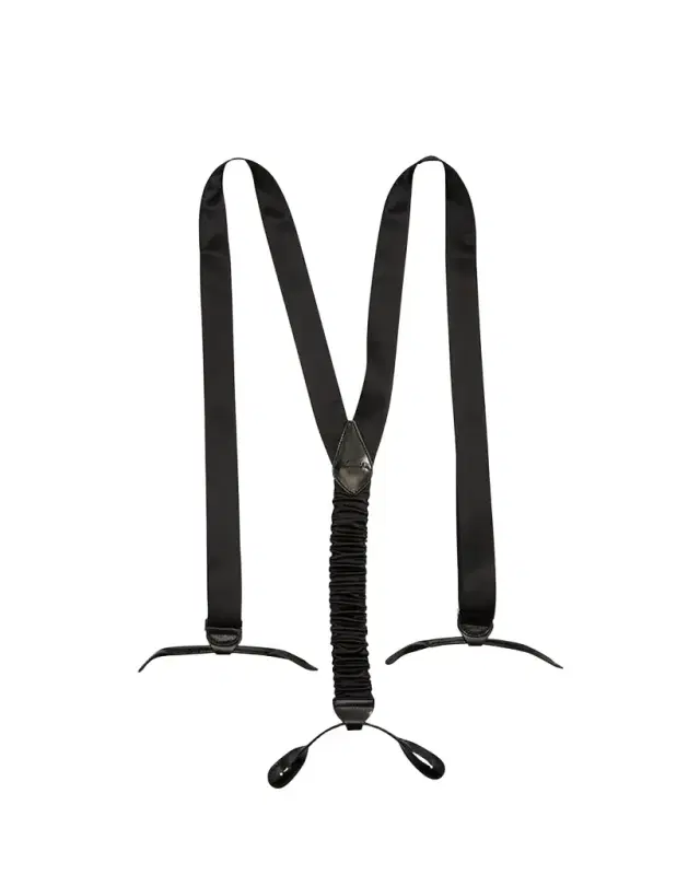 Brioni Men's Leather-Trim Satin Braces
