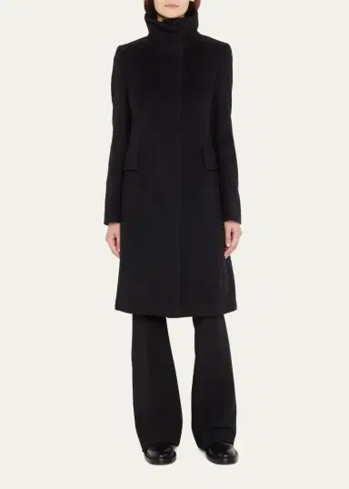 Akris punto Duffle Knee-Length Wool Coat | Thumbnail 2 Akris punto Duffle Knee-Length Wool Coat | Thumbnail 2