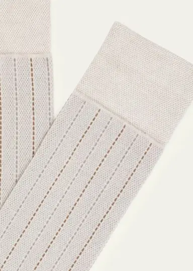Marcoliani Men's Elegance Pique Crew Socks | Thumbnail 3 Marcoliani Men's Elegance Pique Crew Socks | Thumbnail 3