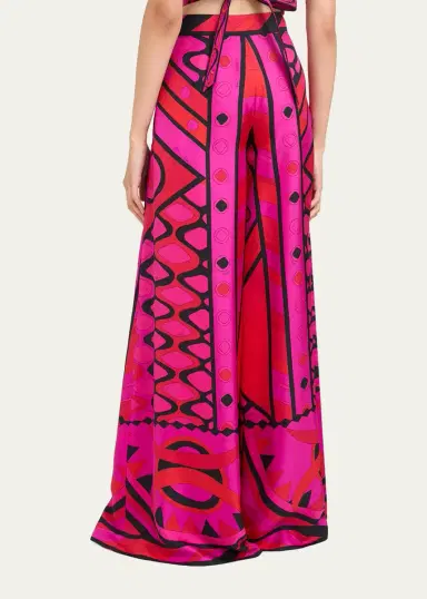 PUCCI Vivara Silk Twill Wide-Leg Pants | Thumbnail 3 PUCCI Vivara Silk Twill Wide-Leg Pants | Thumbnail 3