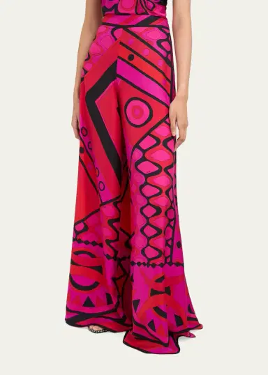 PUCCI Vivara Silk Twill Wide-Leg Pants | Thumbnail 4 PUCCI Vivara Silk Twill Wide-Leg Pants | Thumbnail 4