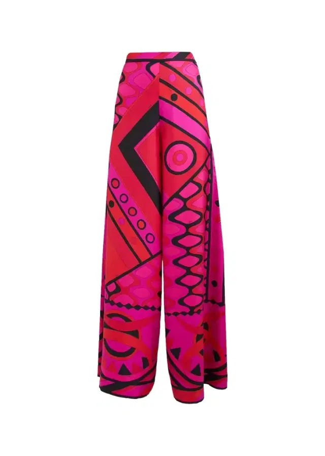 PUCCI Vivara Silk Twill Wide-Leg Pants
