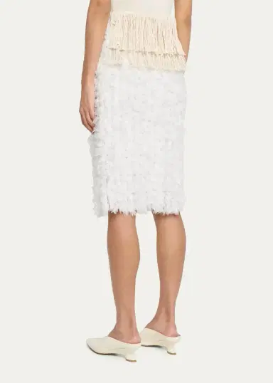 Diotima Bambola Fringed Chiffon Pencil Skirt | Thumbnail 3