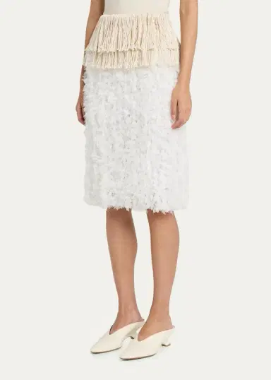 Diotima Bambola Fringed Chiffon Pencil Skirt | Thumbnail 4