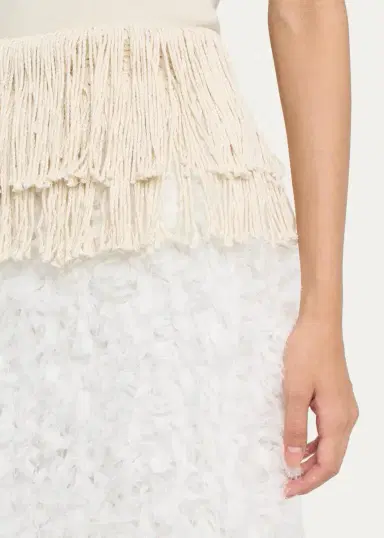 Diotima Bambola Fringed Chiffon Pencil Skirt | Thumbnail 5