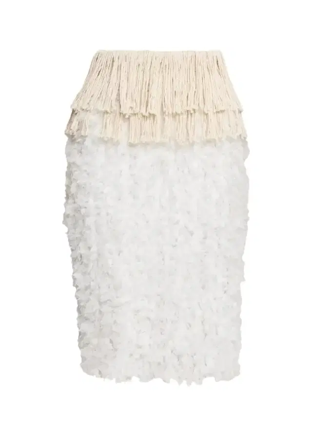 Diotima Bambola Fringed Chiffon Pencil Skirt
