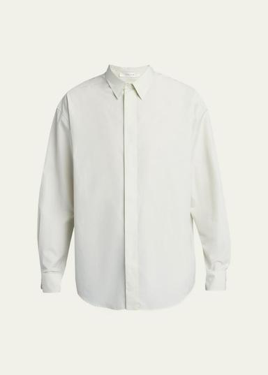 The Row Men's Nilo Cotton Poplin Button-Down Shirt | Thumbnail 1 The Row Men's Nilo Cotton Poplin Button-Down Shirt | Thumbnail 1