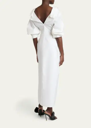 Givenchy Slashed Draped Cotton Poplin Maxi Shirtdress | Thumbnail 3 Givenchy Slashed Draped Cotton Poplin Maxi Shirtdress | Thumbnail 3