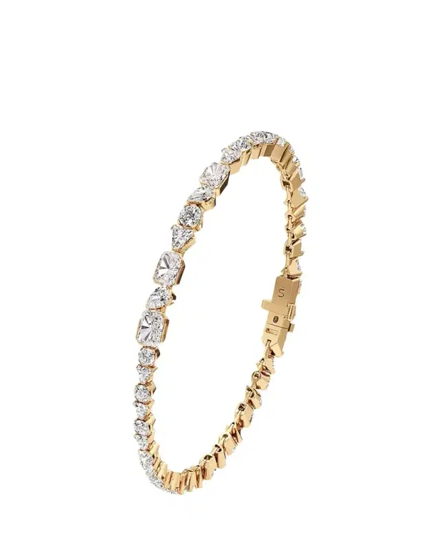 Unsaid Meta Lab-Grown Diamond Eternity Bracelet in 18K