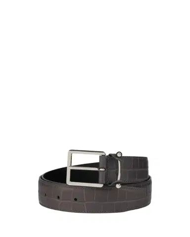 Christian Louboutin Men's Chambeliss Croc-Effect Leather Belt | Thumbnail 1
