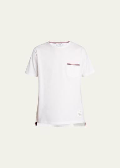 Thom Browne Short-Sleeve Logo Pocket T-Shirt | Thumbnail 1