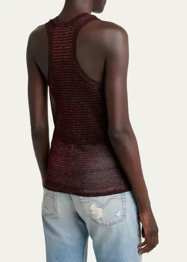 Isabel Marant Cevara Metallic Striped Tank Top | Thumbnail 3 Isabel Marant Cevara Metallic Striped Tank Top | Thumbnail 3