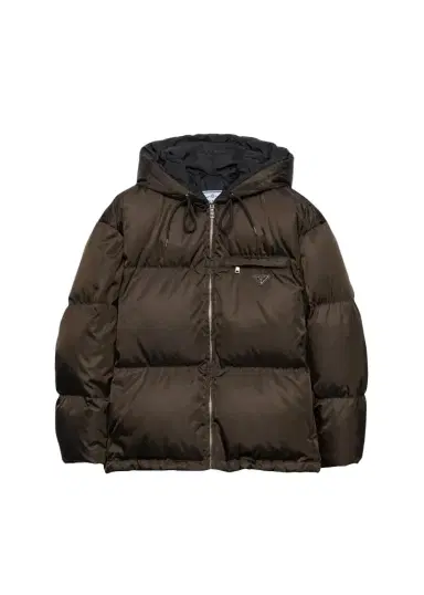 Prada Re-Nylon Hooded Down Jacket | Thumbnail 1 Prada Re-Nylon Hooded Down Jacket | Thumbnail 1