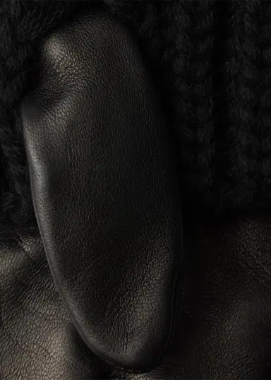 Prada Leather & Wool Gloves | Thumbnail 3